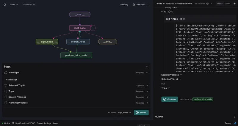 Выполнение приостановлено через точку останова